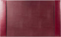 DACASSO Bonded Leather Desk Pad with Side Rails - Luxury Leather Desk Blotter for Writing - Padded Executive Desk Surface Protector - ( Burgundy, 30” x 18”)