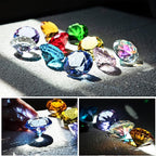 40mm(1.5 in) Crystal Diamond Jewels Paperweight Fake Diamonds Table Decoration Party Favors Gift, Glass Paperweight, Pack of 10 (Multicolor)