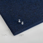 Lightomorrow Thickened Bulletin Board - 71 x 47 Inches, Decorative Felt Board Pin Board for Wall - 3' x 2' Foldable Photo Display Board with Self-Adhesive Tape, Includes 20 Push Pins - Dark Blue