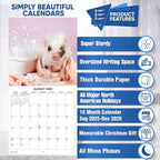 2026 Piglets Monthly Wall Calendar | Cute Baby Pigs Animal Calendar 2025-2026