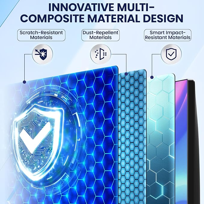 Magnetic 32 Inch Privacy Screen for Frameless Computer Monitor 16:9 Aspect Ratio,Hanging Blue Light Screen Protector Eye Protection Anti-Spy Shield, 32in Removable Privacy Filter