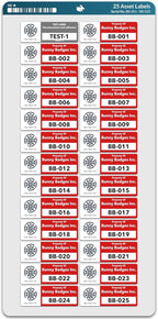 Custom Asset Tags (Upload Your Logo) - Asset Labels with Sequential Numbers - 2” x 0.7” (50-5000 Labels)