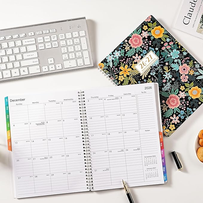 Planner 2026-2027 - 9" x 11",Academic Planner 2026-2027, JUL.2026 - JUN.2027, Weekly and Monthly Planning with Monthly Tabs, Back Pocket + Thick Paper + Twin-Wire Binding