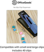OfficeGoods Staple Free Stapler - No Slip Clip Reusable Paper Fastener for Documents - Securely Binds 50 Pages - Eco-Friendly Binder Solution