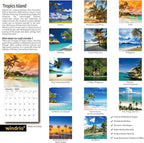 2026 Wall Calendar,Calendar 2026, November 2025 - December 2026, Wall Calendar Beaches Island, 12" x 24" Opened,Full Page Months Thick & Sturdy Paper for Calendar Organizing & Planning