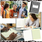 Affrolling 1 Pack Carbonless Lab Notebook Carbon Copy 8.5'' x 11'' 25 Sets of Pages 50 Pages Total Laboratory Engineering Chemistry Computation Notebook Science Grid Coil Binding(Black and White)