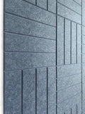 DECORITA Felt Bulletin Board Tiles | Modern Cork Board Alternative | Large Cork Boards for Walls | Aesthetic Felt Wall Panels for Office & Home Decor | Pinboard & Photo Board (12-Pack) | Denim Blue