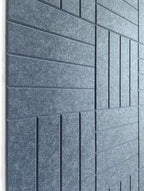 DECORITA Felt Bulletin Board Tiles | Modern Cork Board Alternative | Large Cork Boards for Walls | Aesthetic Felt Wall Panels for Office & Home Decor | Pinboard & Photo Board (12-Pack) | Denim Blue