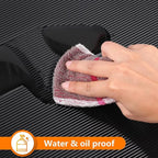 Shelf Liners for Kitchen Cabinets Non Adhesive Drawer Liner EVA Material Cupboard Mat Refrigerator Mats Washable Fridge Liner for Cabinet, Storage and Desks 23.6 x 393.7 Inches Black