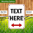 Custom Arrow,Custom Directional Sign, Two Way Arrow,12x18 Inches, 55 mil thick HDPE (high density polyethylene) Made in USA by My Sign Center