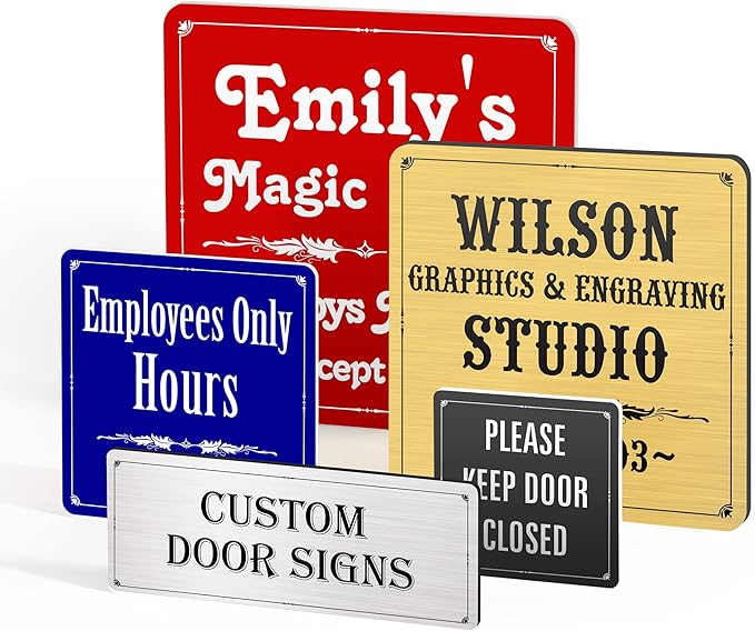 Custom Office Door Signs - Personalized Name Plates for Doors - Professional Office Signs - Square