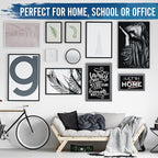 HBCY Creations Rustic Grey Magnetic Wall Chalkboard, Small Size 11" x 17", Framed Decorative Chalkboard - Great for Kitchen Decor, Weddings, Restaurant Menus and More! … (11" x 17")…