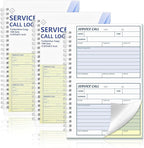 300 Sets Service Call Log Book 5 5/8 x 8 1/2" 2 Part Carbonless 2 Message Sets per Page Phone Call Log Book Phone Message Book Invoice Receipt Book for Repair Service (3)