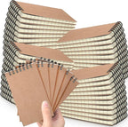 Tenceur 54 Pcs Mini Spiral Notebook 3" x 5" Top Bound Small Spiral Notepads Pocket Notebook Spiral Memo Pads 120 Pages Sketchbook College Ruled Journals for Kids Home Office School (Brown)