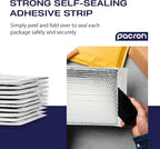 Pacron 200-Pack Insulated Silver Thermal Bubble Mailers 8 x 11 - Waterproof Metallic Foil Self-Sealing Padded Envelopes for Cold Shipping, Perishables, Food, Cosmetics, Pharmaceuticals