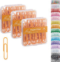 NEEWAY Colorful Large Paper Clips, 2 Inch Jumbo Paper Clips, 150 Count, 3 Pack of 50 (Orange)