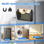 KZWKRG Magnetic File Holder 3PCS Wall File Folder Organizer, No Drilling Hanging Magazine Rack for Refrigerator, Document Paper Mail Folder Holders Office File Magnetic Organizer (Black)