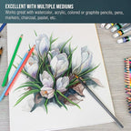U.S. Art Supply 9" x 12" Premium Heavyweight Watercolor Paper Pad, Pack of 2 (12 Sheets Each), 140lb (300gsm) - Cold Pressed, Acid-Free, Wet, Water Color Paper - for Artists, Students