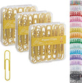 NEEWAY Colorful Large Paper Clips, 2 Inch Jumbo Paper Clips, 150 Count, 3 Pack of 50 (Yellow)