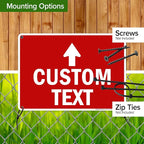 Custom Arrow,Custom Directional Sign, Up Arrow,10x14 Inches, 55 mil thick HDPE (high density polyethylene), Made in USA by My Sign Center