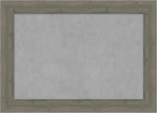 Amanti Art Grey Framed Magnetic Board 31x43 Large Vision Board for use with Magnets, 100% Metal Sheet to Display Items as Office Decor or for Home Organization in mudroom, Kitchen or Kids Room