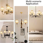 TAaMTYH small lamp shade chandelier shades set of 3，Fabric Lampshade for Wall Lamp，chandelier shades，small table lamps，For Cutting Edge bulbs, Clip-on Fitter Lampshade，3" X 6" X 5"