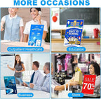 EHWINE 12 Pack Acrylic Sign Holder 8.5 x 11, L Shape Clear Plastic Display Stand, Slanted Back Picture Frame Menu Flyer Paper Display Stand up Table Top Sign Holders for Restaurant, Office and School