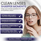 ULTRAVUE Eyeglass Gel Lens Cleaner Spray Kit - 3 x 2oz Gel Eyeglasses Cleaner Spray Bottle + 2 Microfiber Cloth for Cleaning - Safe for All Lenses (AR Coated Included), Eyeglasses and Screens