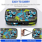 Fitvc Large Pencil Case for Boys,Gamer Boys Pencil Pouch for Kids Teens School,Large Capacity Pen Box Marker Organizer for School