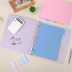 SKYDUE Durable Plastic 8-Tab Dividers,2sets,Big Tab Dividers for 3 Ring Binder, Write&Erase 3 Ring Binder Dividers with Tabs,with Sticker Labels