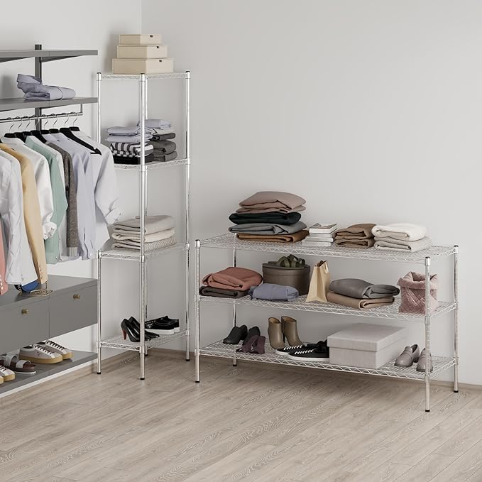 Regal Altair 21" Deep x 60" Wide x 34" Height Wire Shelving Kit | 3-Tier | NSF Commercial Storage Rack Unit
