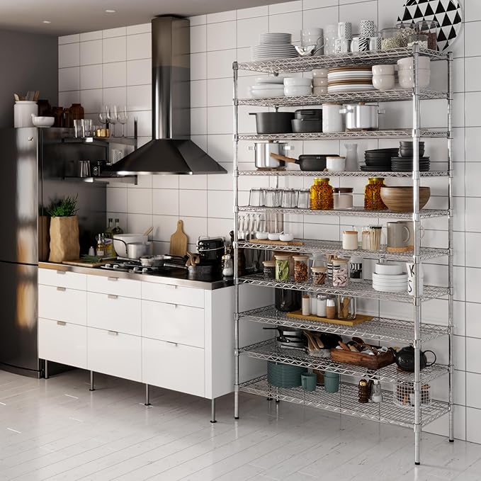 Regal Altair 18" Deep x 48" Wide x 86" Height Wire Shelving Kit | 10-Tier | NSF Commercial Storage Rack Unit