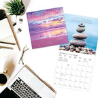 Graphique 2026 Serenity Mini Wall Calendar | 7” x 7” | Thick Paper | Home & Office Organizer | Large Monthly Grid | 3 Languages & Marked Holidays | 4 Month Preview Page for 2027