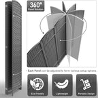 Sorbus 4 Panel Room Divider 6 ft. Tall - Privacy Screen, Extra Wide Double Hinged Panels, Mesh Hand-Woven Design, Partition Room Dividers and Folding Privacy Screens, Wall Divider for Room Separation