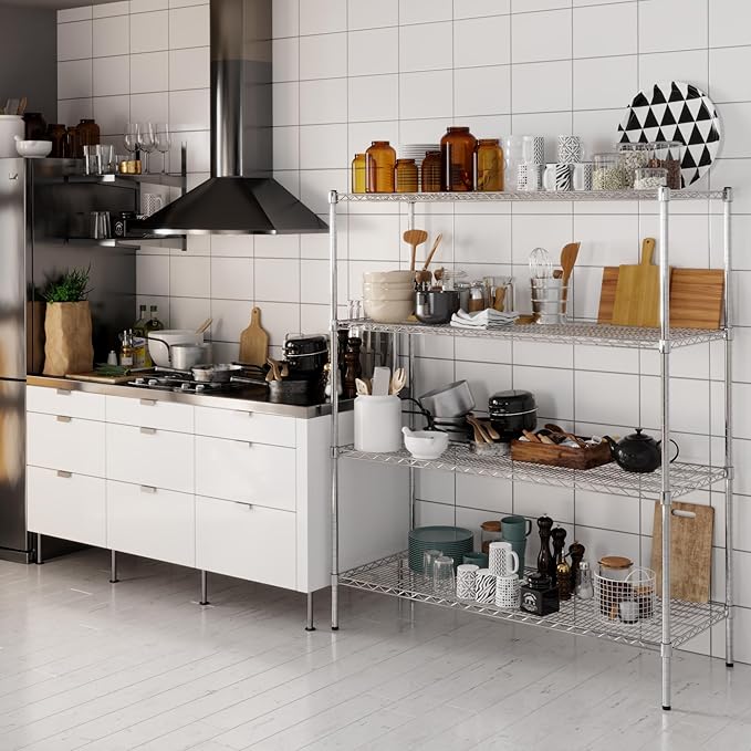 Regal Altair 21" Deep x 54" Wide x 64" Height Wire Shelving Kit | 4-Tier | NSF Commercial Storage Rack Unit