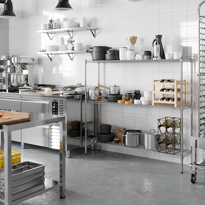 Regal Altair 14" Deep x 60" Wide x 54" Height Wire Shelving Kit | 3-Tier | NSF Commercial Storage Rack Unit
