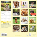 Graphique 2026 Puppy Love Wall Calendar | 12” x 12” | Thick Paper | Home & Office Organizer | Large Monthly Grid | 3 Languages & Marked Holidays | 4 Month Preview Page for 2027