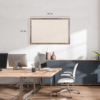 U Brands Linen Bulletin Board, 36" x 24", Rustic Wood Style Frame, Industrial Grade Pinning Surface