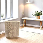 Hymmah Bathroom Trash Can 1.8 Gallon(7 Liter) Small Kitchen Garbage Can,Decor Wastebasket for Bedroom Office,Resin Hand-Carved