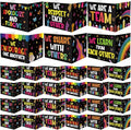 Honoson 24 Pcs Bulk Inspirational Privacy Folders for Students Cardboard Test Privacy Boards Motivational Words Desk Dividers Shield for Classroom School Study Supplies, 6 Styles (Unity)