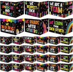 Honoson 24 Pcs Bulk Inspirational Privacy Folders for Students Cardboard Test Privacy Boards Motivational Words Desk Dividers Shield for Classroom School Study Supplies, 6 Styles (Unity)