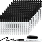 Dabo&Shobo Dry Erase Markers Bulk, 120 Count Black Whiteboard Markers, Low Odor Dry Erase Markers, Chisel Tip, Suitable for School, Office, or Home