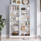 BORNOON 75" Tall Bookshelf, 6-Tier Floor Standing Bookcase with Adjustable Shelves, 24" Wide Open Storage Shelf, Modern Display Organizer for Home Office, Living Room, Bedroom, Study