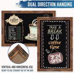 HBCY Creations Rustic Magnetic Wall Chalkboards (Torched Brown, 24 x 36 Inch)