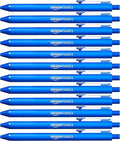 Amazon Basics Retractable Ballpoint Pens, Smooth Writing, Blue, 12-Pack