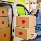 2 Inch Color Coding Round Labels (2000Pcs, 4 Rolls) - Round Colored Dot Stickers for Inventory, Pantry, Warehouse Organization - Red Circle Dot Labels