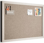 Fluxynara Foldable Cork Board Alternative, Felt Bulletin Board 24" x 18" Oatmeal Frame with 16 Adhesive Tabs, Pin Board for Home Office, Classroom, Entryway, Kitchen Wall Decor—Deep Camel