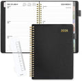 SUNEE 2026 Weekly & Monthly Planner 6.4"x8.5"- 12 Month (January 2026 - December 2026), Vegan Leather Cover, Pocket, Bookmark, Notes, Monthly Tab, Black