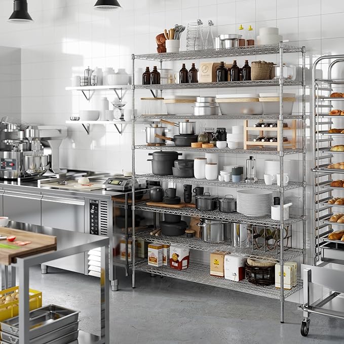 Regal Altair 18" Deep x 60" Wide x 86" Height Wire Shelving Kit | 8-Tier | NSF Commercial Storage Rack Unit