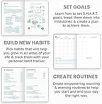 Wyze Planner Undated Daily Planner – 1-Year B5 Productivity Organizer with Two-Page Weekly Spread, Goal Setting, Habit Tracker, Weekly & Monthly Pages – Hardcover Time Management Notebook (Gray)